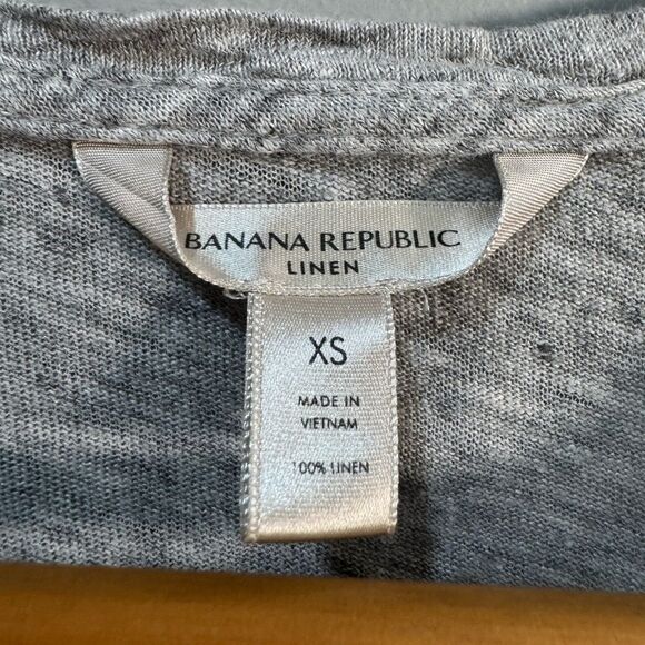 Gray Banana Republic Linen Tie-Front Tank Size XS EUC - Picture 6 of 6